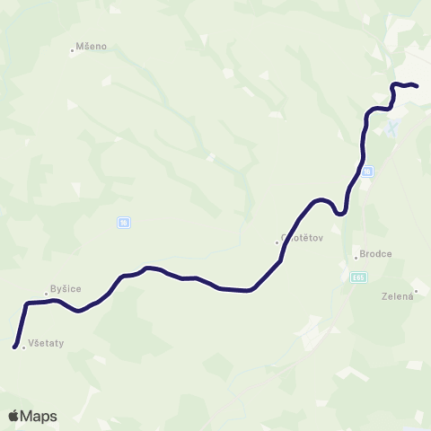 PID Všetaty - Mladá Boleslav map