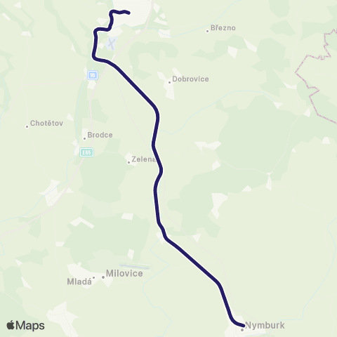 PID Nymburk - Mladá Boleslav map