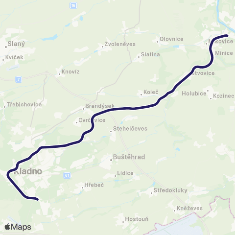PID Kladno - Kralupy Nad Vltavou map