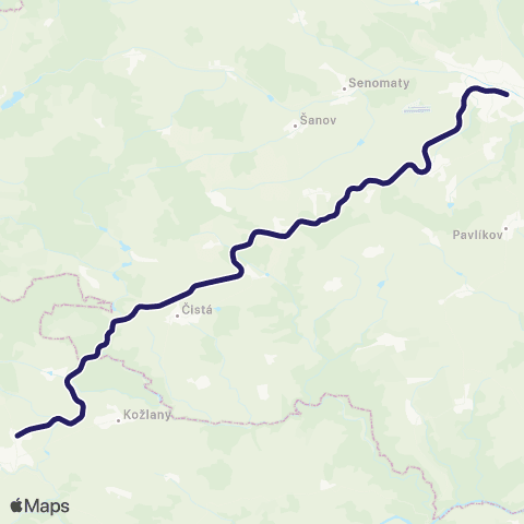 PID Rakovník - Čistá - Kralovice U Rakovníka map