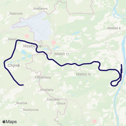 PID Praha - Hostivice - Rudná U Prahy map