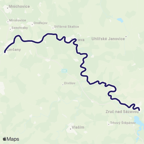 PID Čerčany - Sázava - Ledečko - Zruč Nad Sázavou map