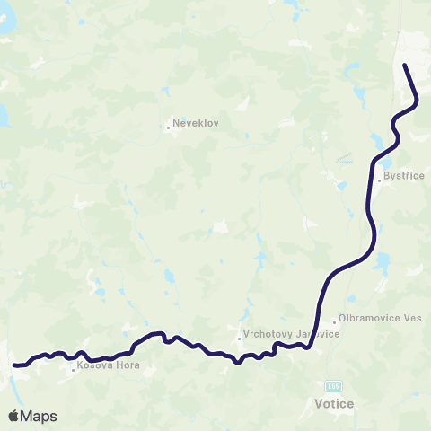 PID Benešov U Prahy - Olbramovice - Sedlčany map