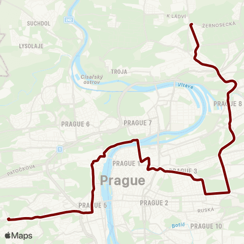 PID Kotlářka - Olšanské Hřbitovy map