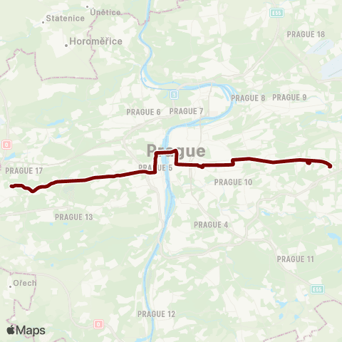 PID Sídliště Řepy - Kotlářka - Ústřední Dílny Dopravního Podniku map