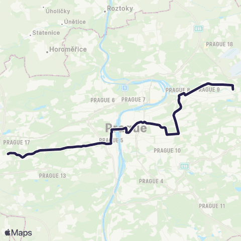 PID Sídliště Řepy - Spojovací map