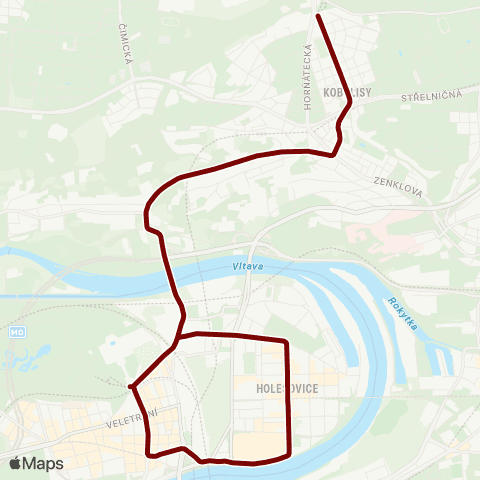 PID Vozovna Žižkov - Václavské Náměstí map