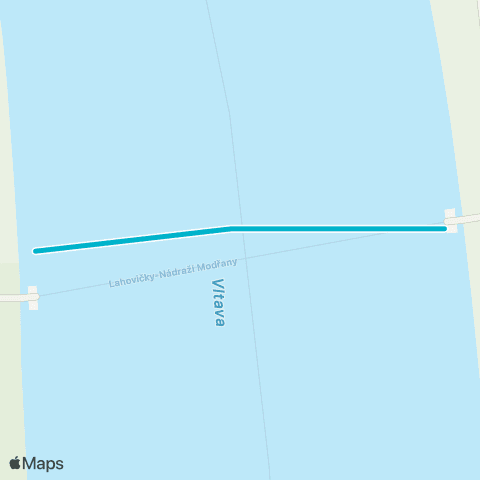 PID Lahovičky - Nádraží Modřany map