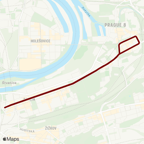 PID Vozovna Střešovice - Hlavní Nádraží - Vozovna Střešovice map