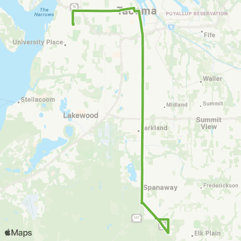 Pierce Transit 6th Ave / Pacific Ave map