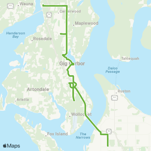 Pierce Transit Gig Harbor map