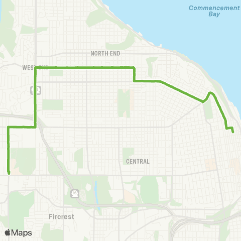 Pierce Transit North End map