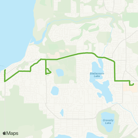 Pierce Transit Steilacoom map