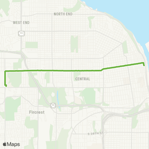 Pierce Transit S 12th St map