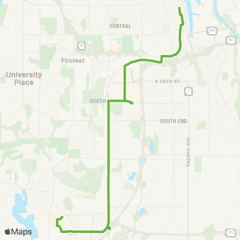 Pierce Transit Lakewood / Tacoma map