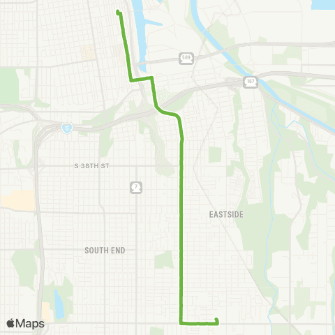 Pierce Transit McKinley Ave map