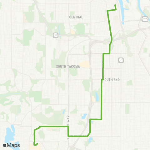 Pierce Transit Sheridan / M St map