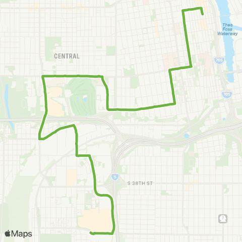 Pierce Transit Union / S 19th St / Hilltop map