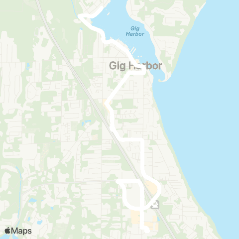 Pierce Transit Gig Harbor Waterfront Connector map
