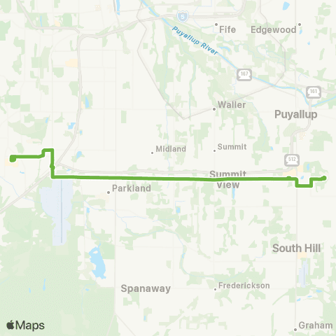 Pierce Transit Lakewood / South Hill map