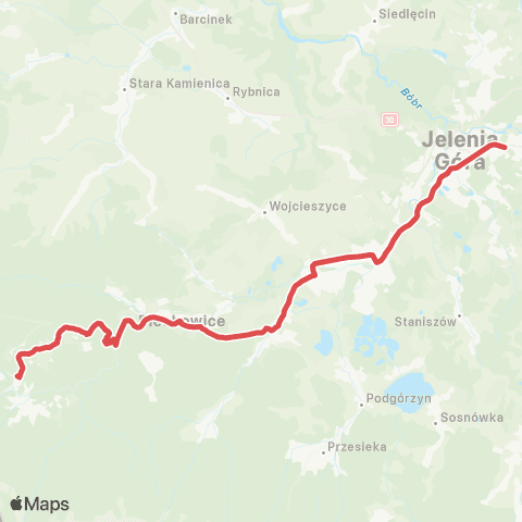PKP Intercity InterCity (Zastępcza Komunikacja Autobusowa) map