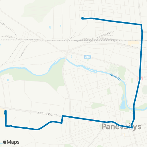 PKT Rožių G. - Kniaudiškių G. - Vakarinė G. map