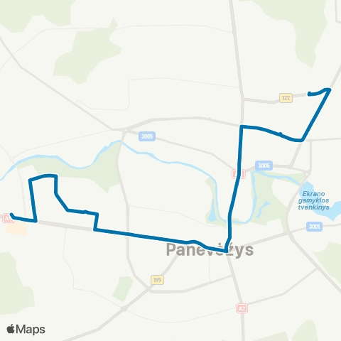 PKT Savitiškio G. - Paliūniškio G. map