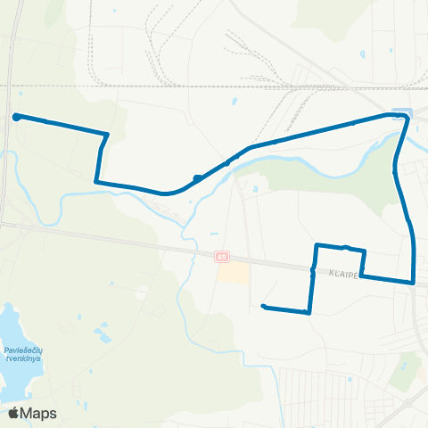PKT Kniaudiškių G. - Pažalvaičių G. map