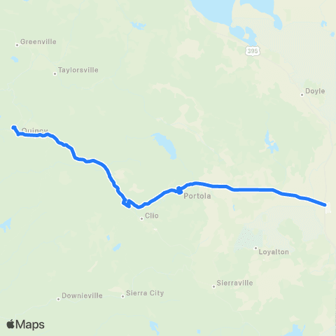 Plumas Transit East County map