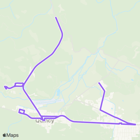 Plumas Transit Quincy Local map