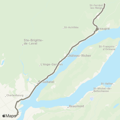 PLUmobile Bus Québec Desjardins map