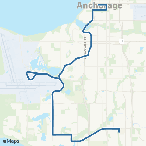 People Mover Spenard-Airport-Jewel Lake-Dimond map