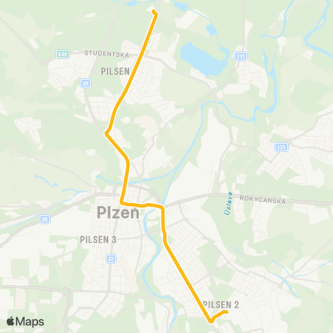 PMDP Slovany - Bolevec map