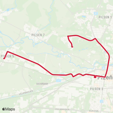 PMDP Vinice - Can - Křimice map