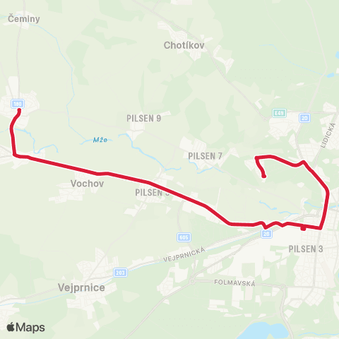 PMDP Vinice - Can - Město Touškov map
