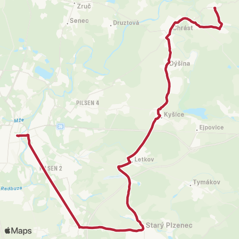 PMDP Mrakodrap - Bušovice, Sedlecko map