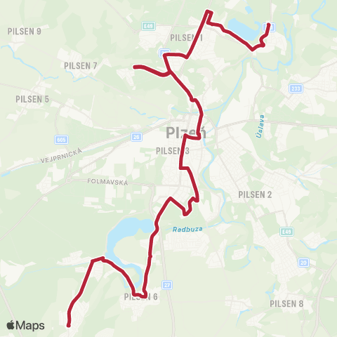 PMDP Bílá Hora - Mrakodrap - Lhota map
