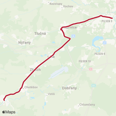 PMDP Mrakodrap - Chotěšov - Stod map