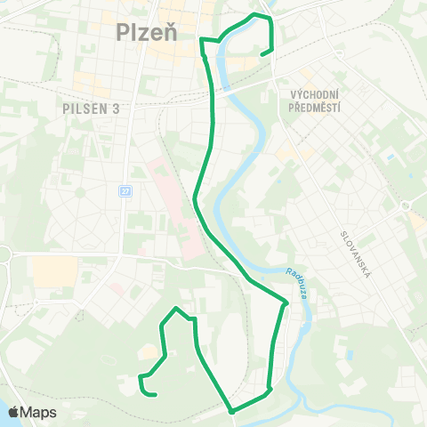 PMDP Pařížská - Sídliště Bory map