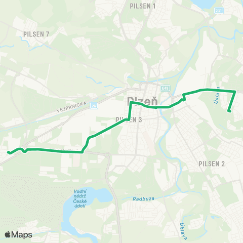 PMDP Lobzy - Borská Pole - Nová Hospoda map