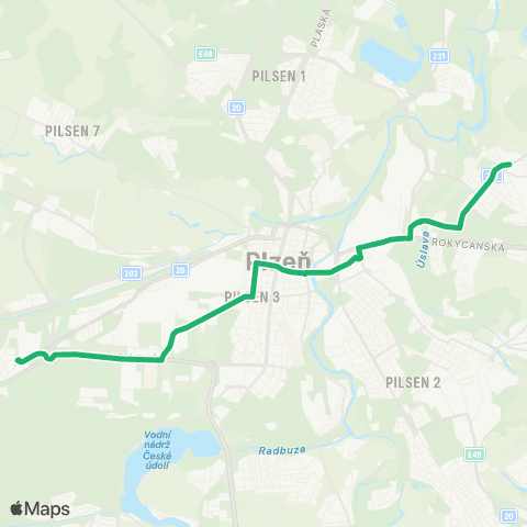 PMDP Doubravka - Nová Hospoda map