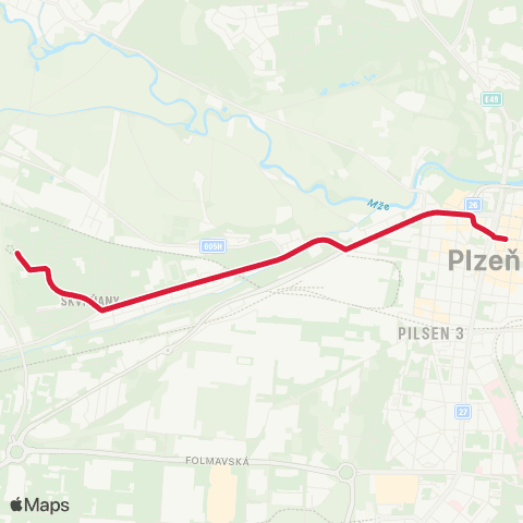 PMDP Náměstí Republiky - Skvrňany map