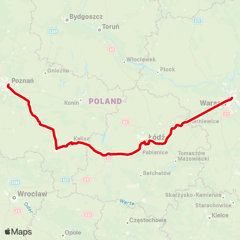 Polregio interREGIO map