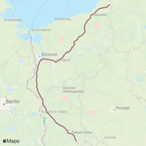 Polregio PolRegio map