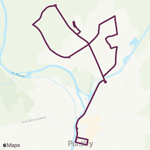 PondiBUS La Plaine – Porh Rousse map