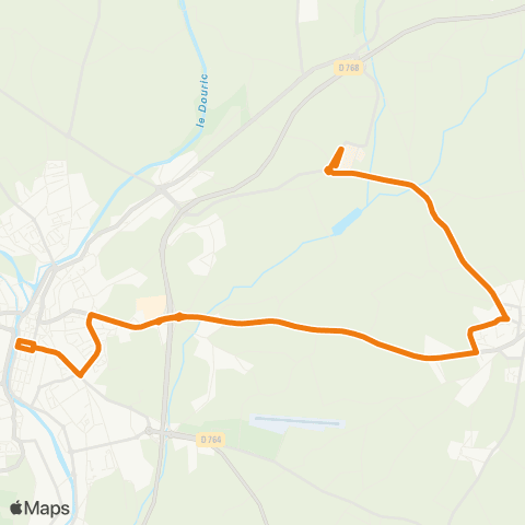 PondiBUS La Plaine – St-Niel – Kério – Noyal-Pontivy map