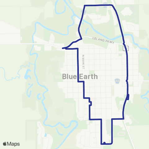 Prairie Lakes Transit Blue map
