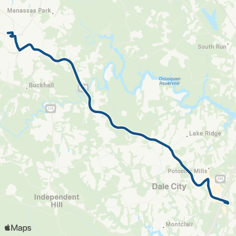 OmniRide East-West Express map