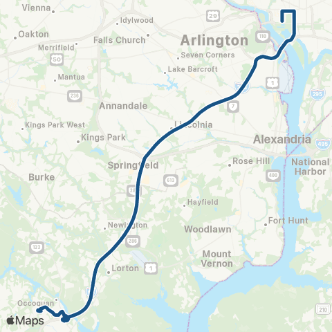 OmniRide Lake Ridge Washington Express map