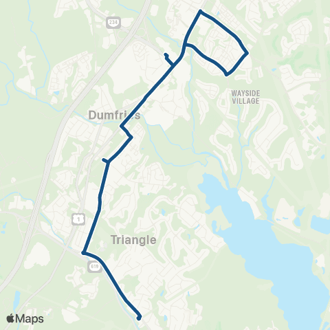 OmniRide Dumfries Local map